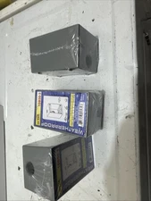 3-Obits  1db50-3 1Gang Weatherproof Box 4 X .5 Inch Hubs 2 X 5/8 Deep