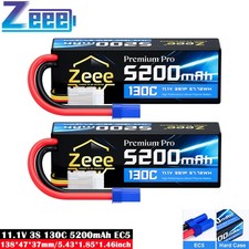 2x Zeee 5200mAh 3S 11.1V Lipo batteria EC5 spina 130C per RC auto aerei drone