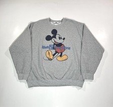 Disney Parks Sweatshirt Mickey Mouse Walt Disney World Gray Crewneck Size XL