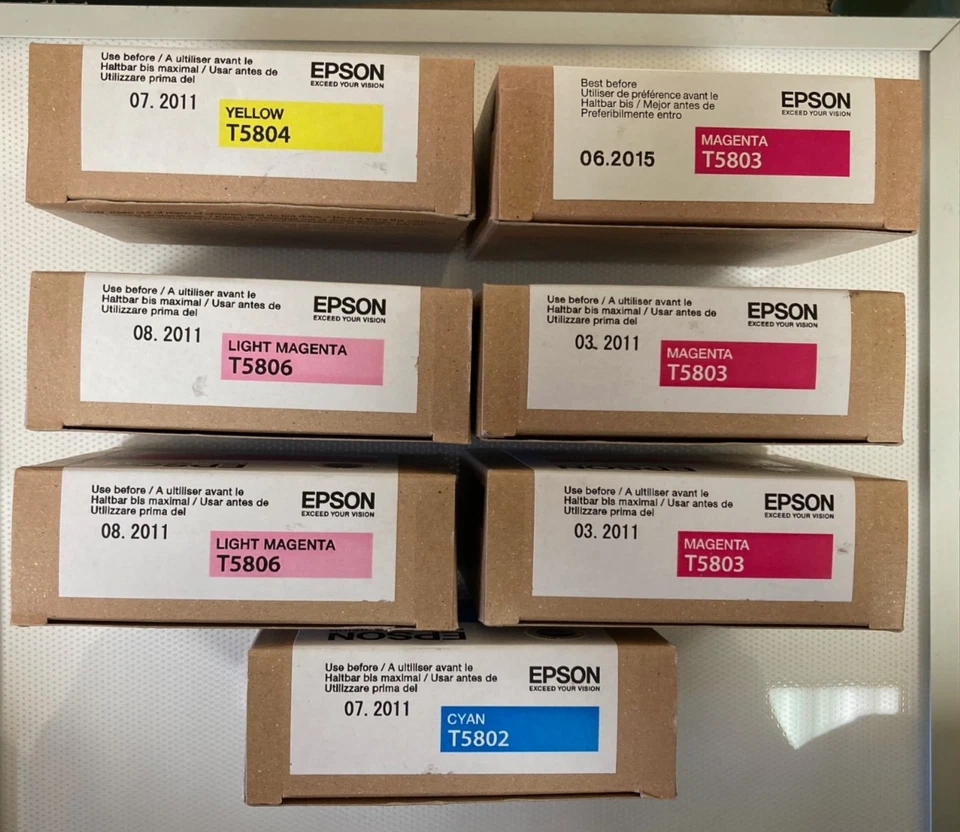 7X Tinta Original Stylus Pro 3880/3800 T5802 T5803 T5804 T5806 OEM ENVÍO GRATUITO Foto 2 de 3