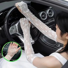Summer Long Fingerless Gloves Women Sun Protection Sleeves Gloves Lady Thin Lace