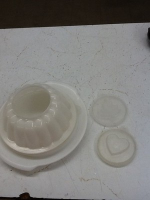 TUPPERWARE Retro Vintage Jelly Mold Jello Jel N Serve Heart and Tray