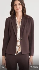 KASPER  PANT SUIT  /NEW /SIZE 18/COFFEE/RETAIL$240/PULL ON PANTS/STRETCH