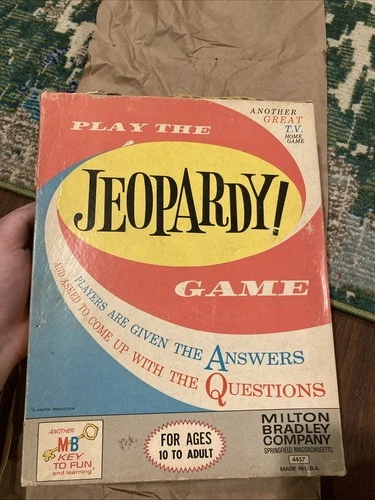 Milton Bradley Jeopardy Board Game Vintage 1964 Board Game