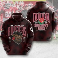 Hoosiers Football 2026 Rose Bowl 3D Apparel Hoodie