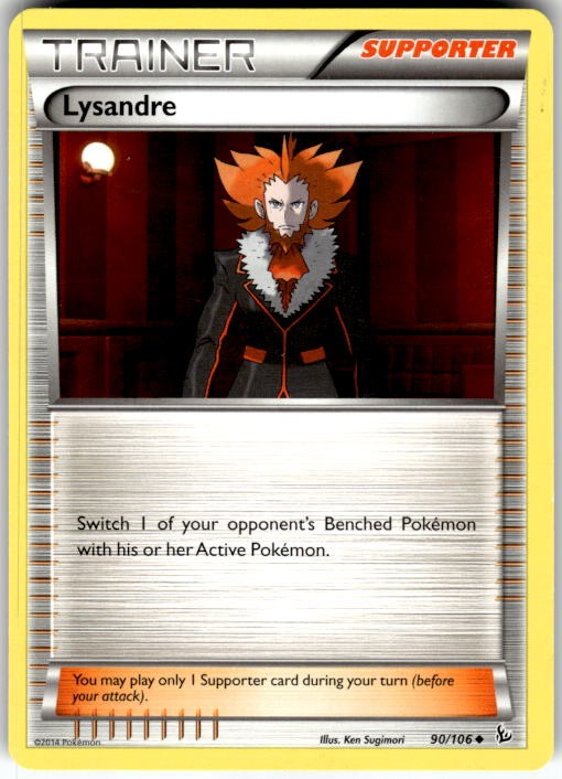 Lysandre 90/106 Uncommon Flashfire Pokemon Lightly Played