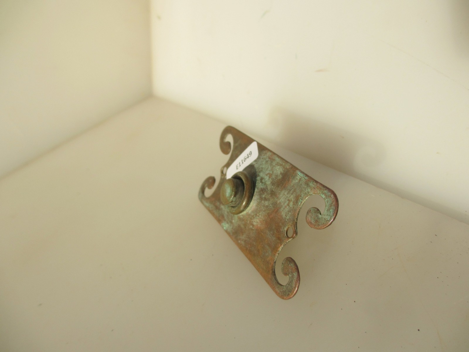 Antique Brass Doorbell Door Bell Button Old Victorian Spirals Vintage