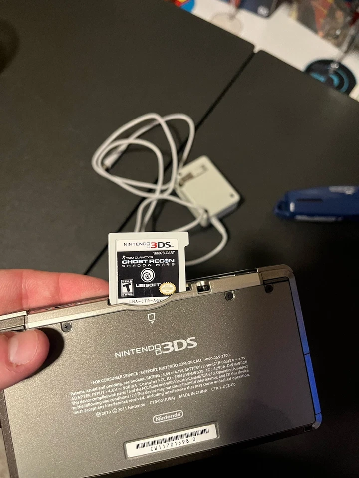 Modded Nuevo Sistema Portátil 3DS Negro con Cargador y Juego Foto 4 de 4