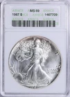 1987 American Silver Eagle Anacs Ms69 SOAPBOX!  Hard To Find! Rim toned