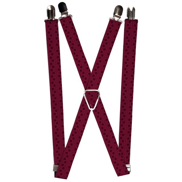 `Suspenders - 1.0`` - Dots Solid/Outline Maroon` (Us Import) ACC NEU-image