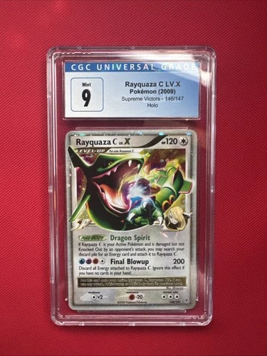 CGC 9 MINT Rayquaza C LV.X 2009 Supreme Victors 146/147 Holo Pokemon Card