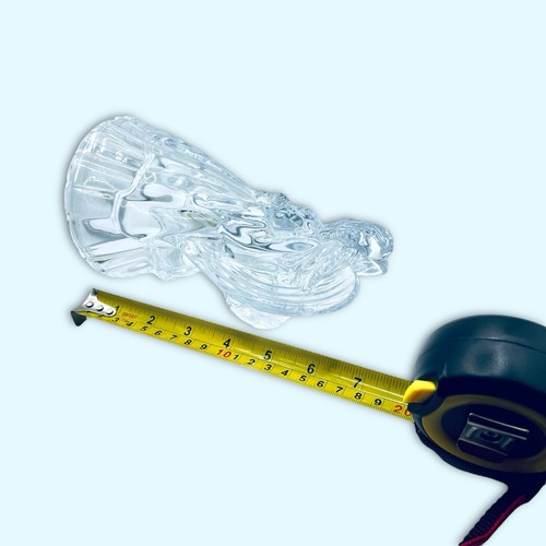 Estatuilla de ángel de cristal de plomo 24 % vintage ¡HECHA EN EE. UU.! Candelabro de 7,5 pulgadas - Imagen 5 de 6