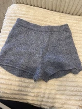 CYNTHIA ROWLEY Wool Knit Shorts In Blau size S