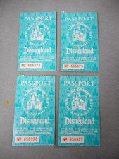 4 Disneyland Passports 1985 Sequential Numbers $14 Park Entrance