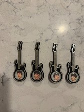 The Beatles 1964 Nems Original Set Of 4 Guitar Pins Brooch FREE SHIPPING