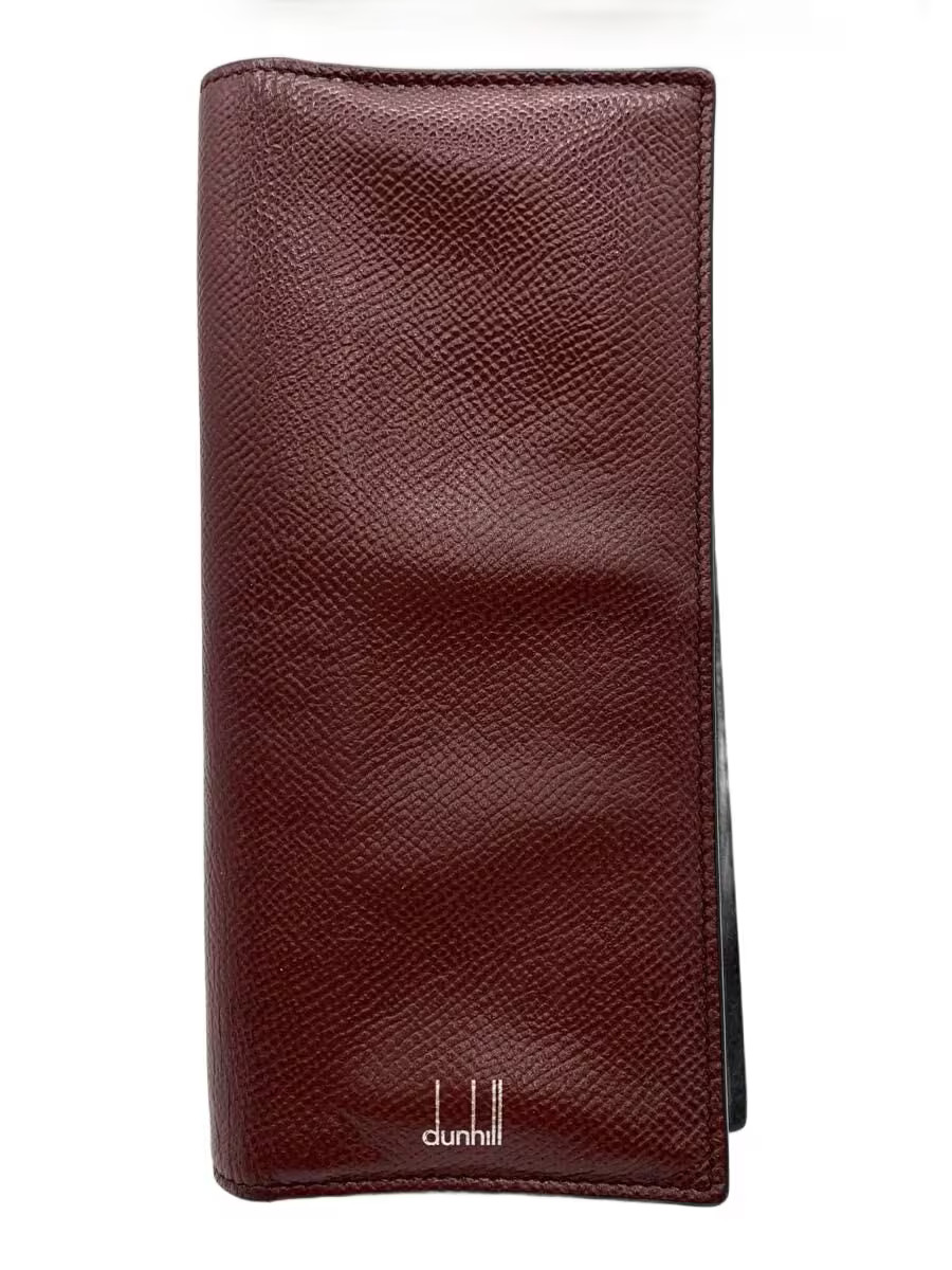 dunhill bi-fold wallet leather BRW plain men's