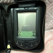 Palm m105 PDA Touchscreen Black w/ Zip Case  Stylus Tested  Working