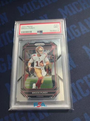 2022 Panini Prizm Brock Purdy Rookie RC #353 PSA 9 San Francisco 49ers MINT