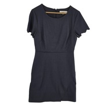 LOFT Ann Taylor Dress Womens 6 Navy Short Sleeve Sheath Lined Work