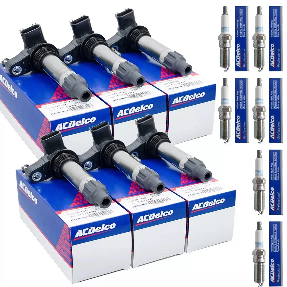 6 Pack 12632479 D515C Ignition Coil & 41-109 Spark Plug For GMC Chevrolet Buick - Image 2 of 4