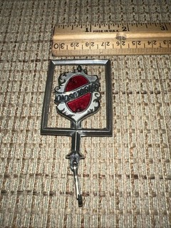 Vtg 1980's Oldsmobile Cutlass Hood Ornament Emblem Chrome Red Classic