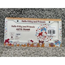 Sanrio Hello Kitty Friends License Plate Frame Multicolor Auto Car New