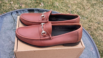 Allen Edmonds 9D 'Verona II' Brown Horsebit Loafers EUC $425
