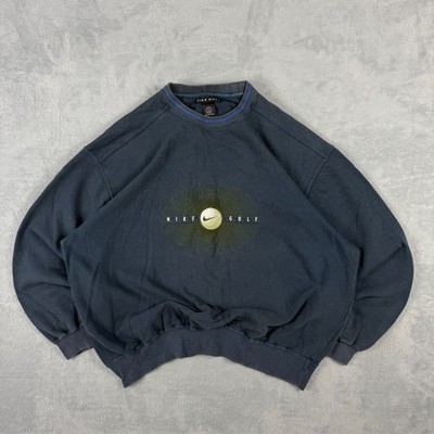 Vintage Nike Golf 1990's Navy Blue Heavyweight Oversized Size Large Sweatshirt