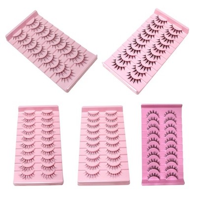 10Pairs Mink False Eyelashes Strip Mink Lashes Thick Fake False Eyelashes Makeup