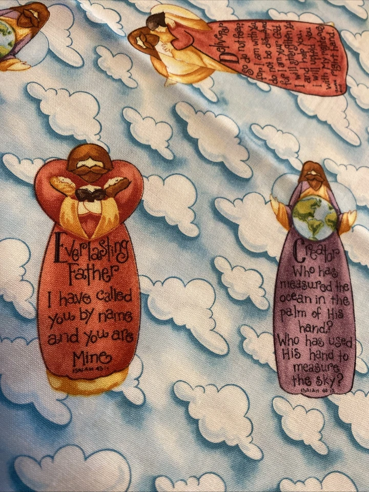 Krista Hamrick Angel Blank Quilting Cotton Remnant Verses B8 - Image 2 of 4