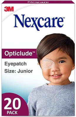 Nexcare Opticlude Eyepatch Plastic Adhesive Disposable Pediatric 1.81''x2.44'' Tan