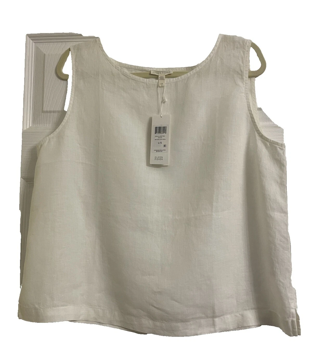 Eileen Fisher 亚麻白色女式上衣