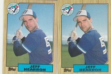 FREE SHIPPING-MINT-1987 Topps #274 Jeff Hearron Blue Jays -2 CARDS