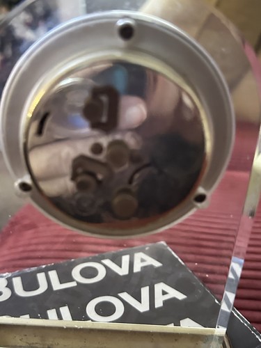 VINTAGE BULOVA QUARTZ DESK MANTLE CLOCK New In Box - Picture 11 of 17