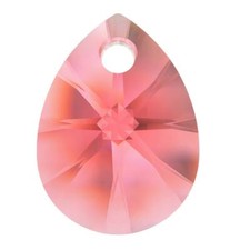 4 pcs Xilion mini pear pendant 6128 Swarovski  rose peach 262 12mm 674