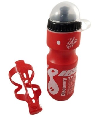 Fahrradflasche Trinkflasche Wasserflasche Sportflasche mit Halter Rot Für Kona