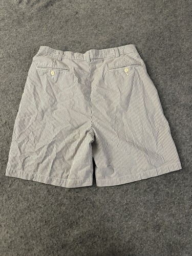 Jos A Banks Mens Short Size 34 Gray Striped Pleated Front Used - Picture 11 of 11