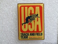 USATF USA Track & Field Team Pin Old Logo Pinback Vintage 100% Made in USA Badge