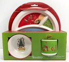 The Grinch Dr. Suess - Kids Bamboo Mealtime Set, 3 Pcs (Plate, Cup & Bowl) 2024