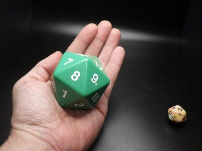 Green Huge 55mm D20 Countdown Die Extra Large Giant Twenty Sided Counter Dice