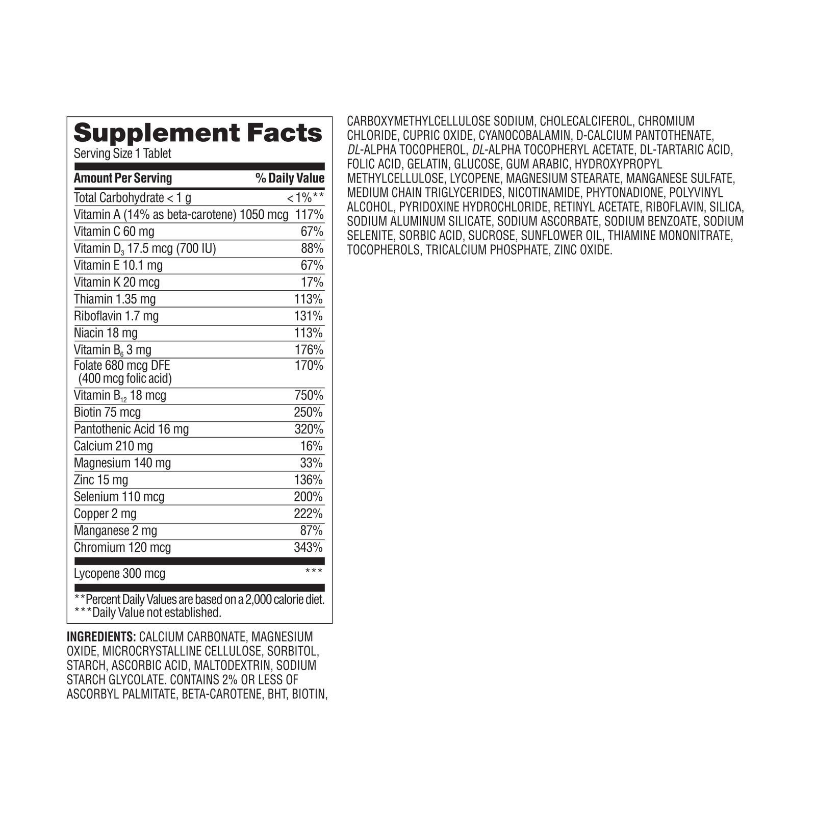 Equate One Daily Men'S Health Multivitamin/Multimineral Supplement