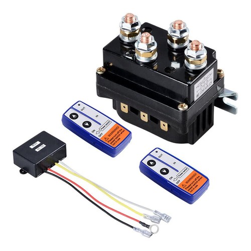 12V 250A Winch Solenoid Relay Controller Contactor for Polaris with 2 Remote US - Foto 4 di 18