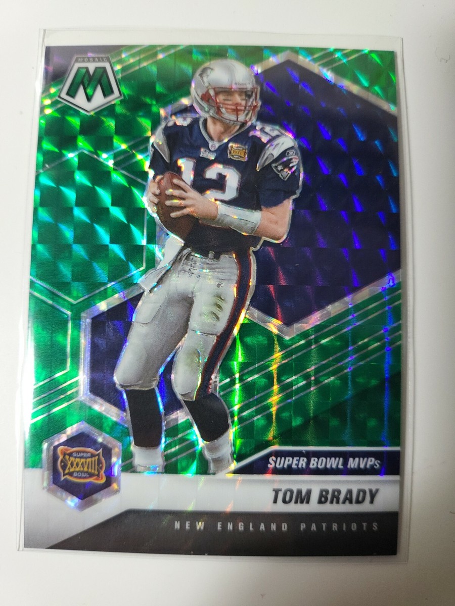 2021 Mosaic Tom Brady SUPER BOWL MVP GREEN PRIZM card #282 2021 Mosaic Tom Brady SUPER BOWL MVP GREEN PRIZM card #282