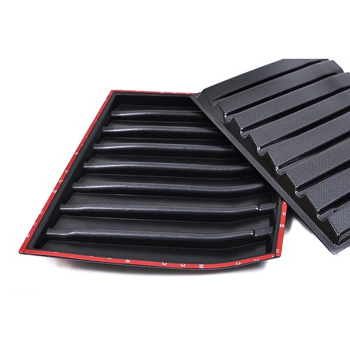 Bonnet Glossy Vent Style Carbon Fiber Cover For Ford Ranger T6 Px Wildtrak 2012+ - Picture 5 of 6