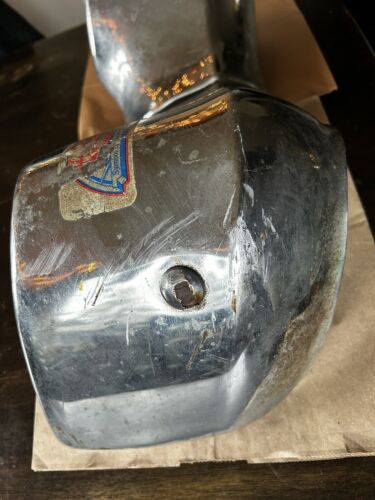 1956 CHEVROLET CHEVY OEM GM Left Right Rear Bumper Ends 56 Tri-five Rough Pair - Bild 2 von 13