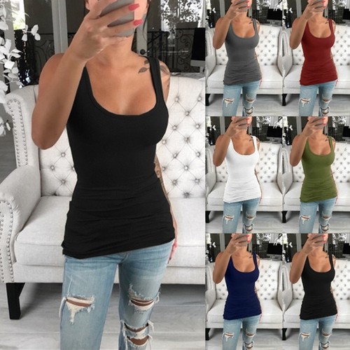 Low-cut Sleeveless Summer Tank Tops 