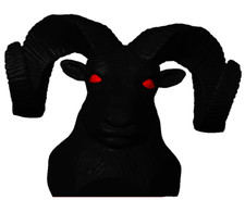 Abdeckkappe AHK DODGE RAM WIDDER KOPF - ROTE  AUGEN - MIT  DIEBSTAHLSCHUTZ