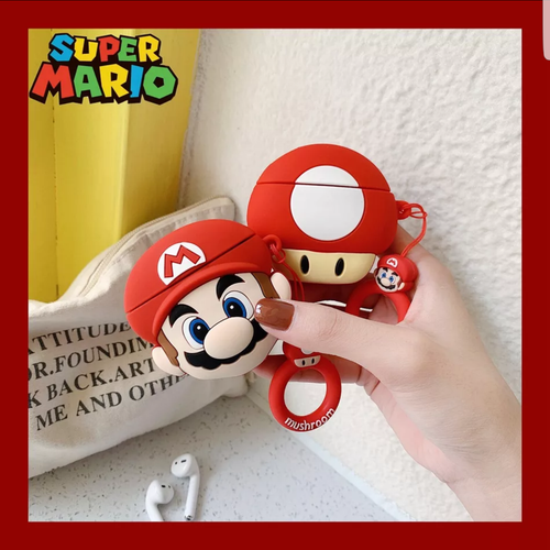 CUSTODIA COVER SILICONE 3D SUPER MARIO PER CUFFIE AIRPODS / AIRPODS PRO |  eBay