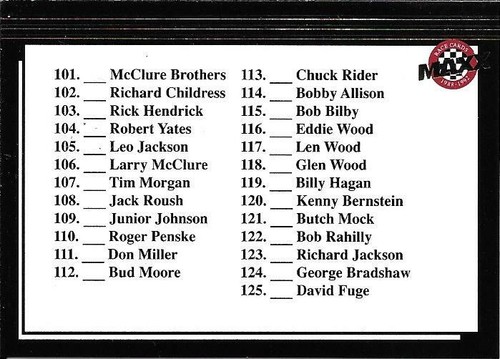 1992 Maxx Black Racing ~ Pick Your Cards - Picture 240 of 242