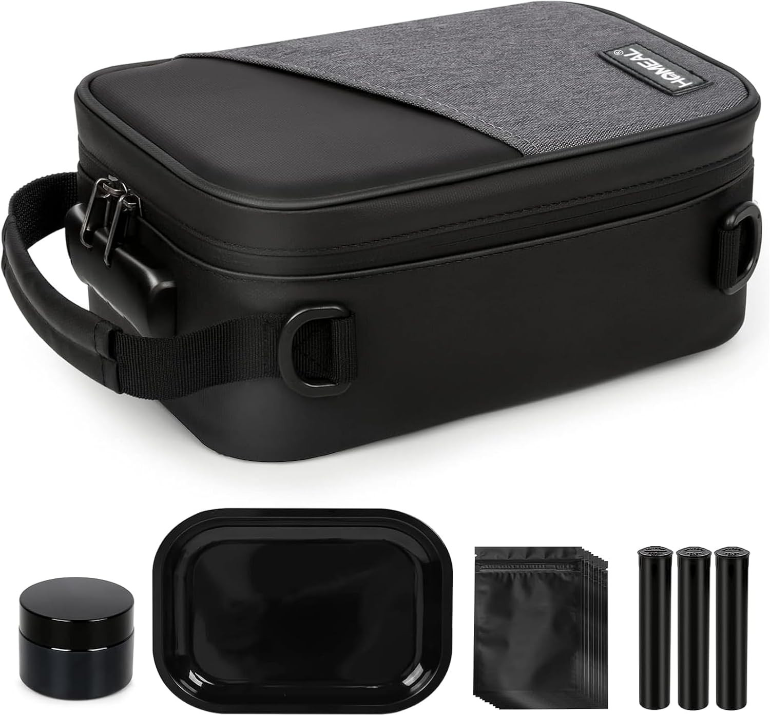 Smell Proof Bag with Combination Lock - Smell Proof Stash Box for Storage and Tr